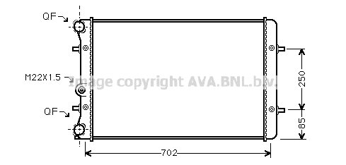 Radiator A3 (1.6 i*) M/A 09/96-