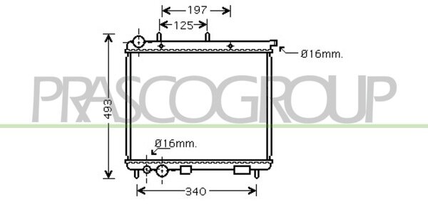 Radiator C3 1.4i Aut. 02/02-