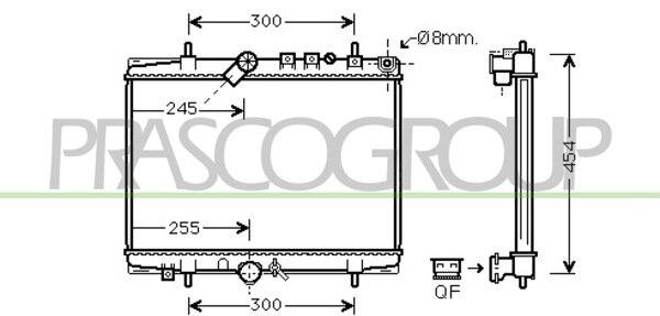 Radiator P607 2.2 HDi man. ?00-