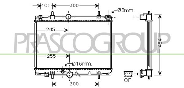 Radiator C5 1.8 i-16V. * Aut. 09/00-