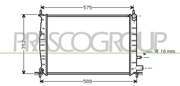 Radiator Fiesta 1.3 H / AC 96-