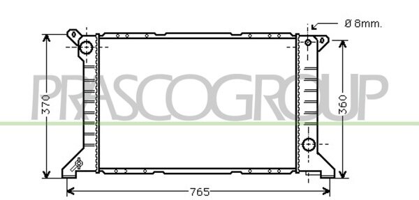 Radiator Transit 2.5 D. man. 94-