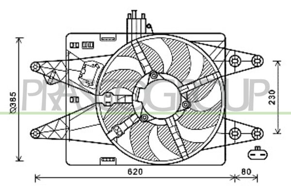 Fan Doblo 1.9 D - / - AC 11/00-01/04