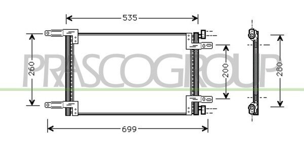 Condensor Doblo 1.9 D. 11/00-