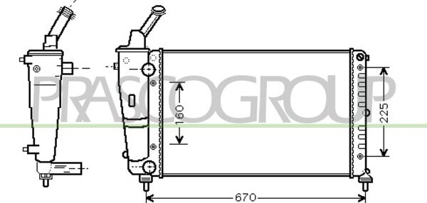 Radiator Ypsilon 1.2i H / A 08/00-