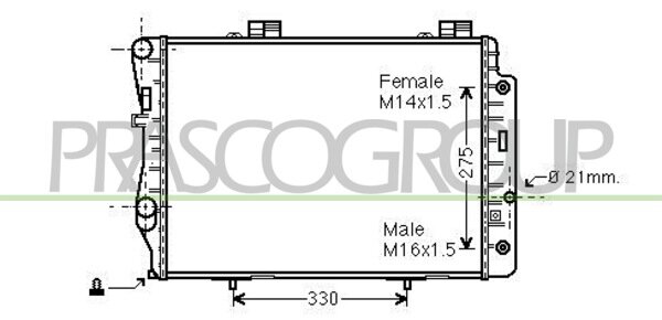 Radiator C 280 (W202)M/A Airco 93-