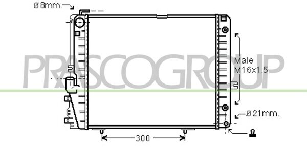 Radiator W 124 E M/A Airco 85-