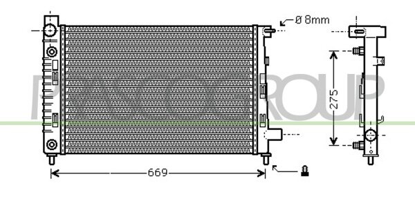 Radiator A170 CDi Aut. 03/98-