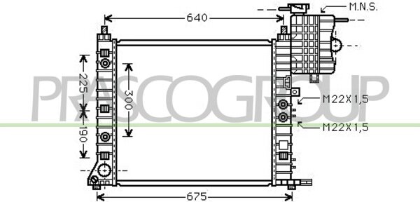 Radiator Vito W638 M/A 02/95-