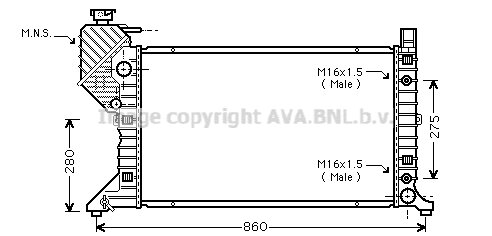 Radiator Sprinter Aut. Airco 01/00-