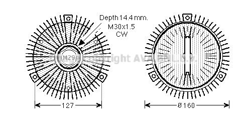 Fan clutch SL280 2.8 i  (R129) * ?93-?03