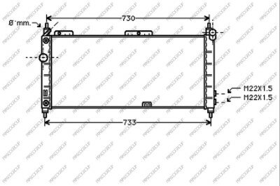 Radiator Corsa B 1.4 aut. AC 93-