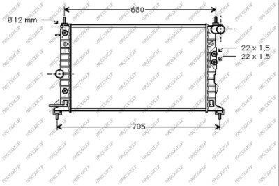 Radiator Vectra-B 1.6 *A / AC 95-