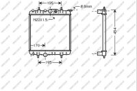 Radiator 206 1.1* man. 08/98-09/01