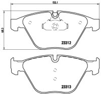 BREMBO Bremsscheiben + Bremsbeläge VORNE BMW 7er 7 (E65, E66, E67) 730 d + 740 750 i, Li