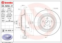 2 Stück BREMBO Bremsscheibe HINTEN FORD GALAXY 3 MK III , S-MAX + FORD USA EDGE Ø316