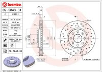 2 Stück BREMBO Bremsscheibe VORNE FIAT GRANDE PUNTO / EVO + OPEL ADAM CORSA D / E