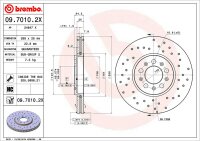 2 Stück BREMBO Bremsscheibe VORNE AUDI A1 A3 + VW POLO 6R GOLF 4 BORA + IBIZA FABIA