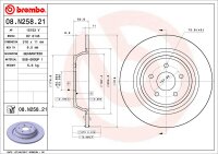 2 Stück BREMBO Bremsscheibe HINTEN FORD KUGA II 2...