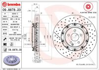 2 Stück BREMBO Bremsscheibe VORNE MERCEDES-BENZ CLS...