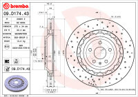 2 Stück BREMBO Bremsscheibe VORNE AUDI TT FV3, FVP 2.5 RS quattro TT Roadster 400 PS