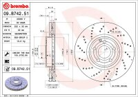 2 Stück BREMBO Bremsscheibe VORNE MERCEDES-BENZ CLS...