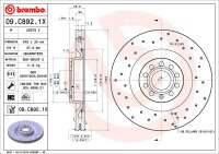 2 Stück BREMBO Bremsscheibe VORNE AUDI A3 + VW GOLF 6 PASSAT B6 SEAT LEON SKODA SUPE