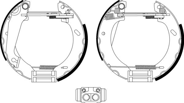 TEXTAR 84043801 VORMONTIERT Bremsbackensatz Shoe Kit Pro FORD ORION ESCORT (HA)