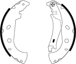 MINTEX MSK184 Bremsbackensatz Shoe Kit + Radbremszylinder FIAT MAREA Weekend 1,6