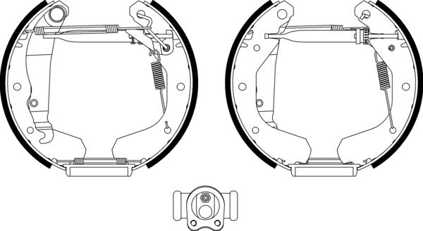 MINTEX MSP052 Bremsbackensatz Radbremszylinder KIT PRO  Opel Corsa A