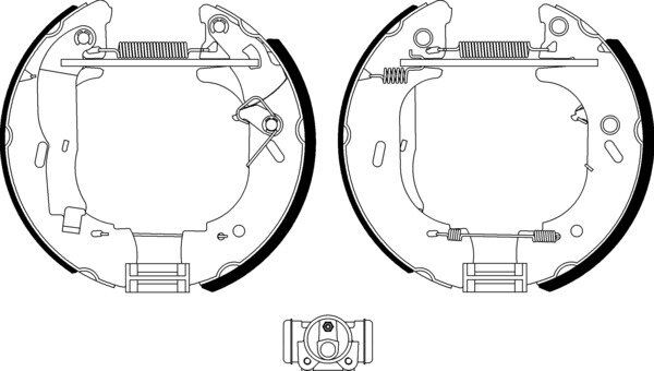 TEXTAR 84044201 Bremsbacken Bremsbackensatz KIT FORD TRANSIT + Radbremszylinder