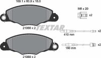 TEXTAR 2198804 Bremsbeläge PEUGEOT 206...