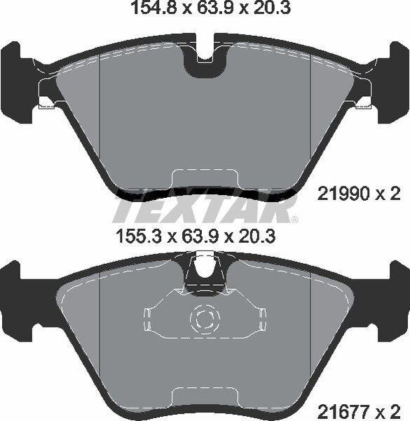 TEXTAR 21990 Bremsbeläge BMW 5er (E39) BMW 5 Touring E39 VORNE