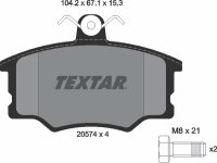 TEXTAR 2057401 Bremsbeläge für AUDI 80 (81, 85,...