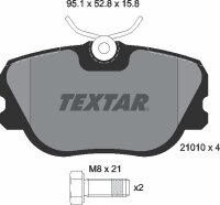 TEXTAR 2101002 Bremsbeläge VORNE VOLVO 440 K (445) ,...