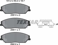 TEXTAR 2561001 Bremsbeläge VORNE TOYOTA CAMRY...