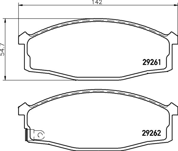 TEXTAR 2926101 Bremsbeläge für NISSAN CABSTAR (F23, H41, H42) + E VORNE