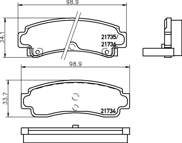 MINTEX MDB1548 Bremsbeläge für NISSAN SUNNY II 2 N13  III 3 N14 Coupe Hatchback Liftback