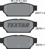 TEXTAR 2527701 Bremsbeläge Bremsbelagsatz Mitsubishi...