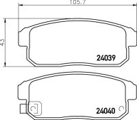 MINTEX MDB2588 Bremsbeläge MDB2588 HINTEN MAZDA RX-8...