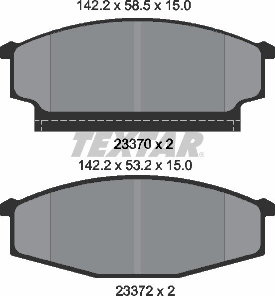 TEXTAR 2337001 Bremsbeläge Bremsklötze VORNE LDV CUB , NISSAN Cabstar