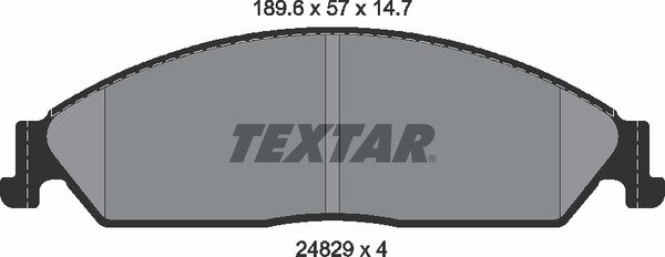 TEXTAR 2482901 Bremsbeläge VORNE FORD TERRITORY , FAIRLANE , FALCON ,TERRITORY