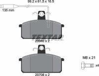 TEXTAR 2094602 Bremsbeläge Bremsbelagsatz VORNE...