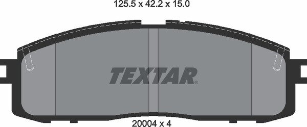 TEXTAR 2000401 Bremsbeläge für Bremsklötze TOYOTA SUPRA (_A7_)  CROWN S1 HINTEN