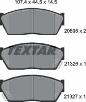 TEXTAR 2089502 Bremsbeläge VORNE HONDA CIVIC I 1 ,...