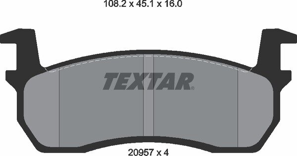 TEXTAR 2095701 Bremsbeläge Bremsbelagsatz VORNE für NISSAN MICRA I 1 (K10)