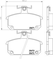 TEXTAR 2067101 Bremsbeläge VORNE RENAULT 5 (122_) 18...