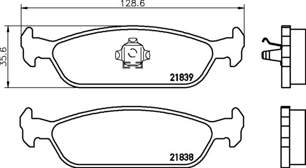 TEXTAR 2183801 Bremsbeläge HINTEN DAIHATSU CHARADE III 3 (G100, G101, G102)