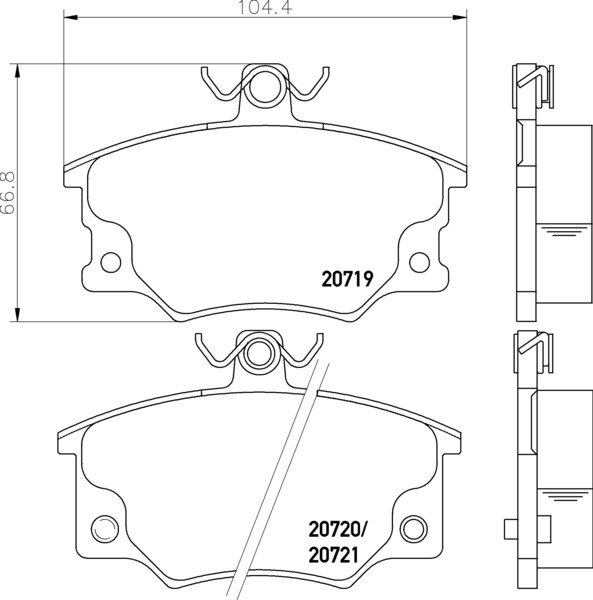 MINTEX MDB1257 Bremsbelagsatz, für Fiat 132  vorne