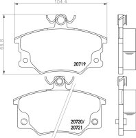 MINTEX MDB1257 Bremsbelagsatz, für Fiat 132  vorne